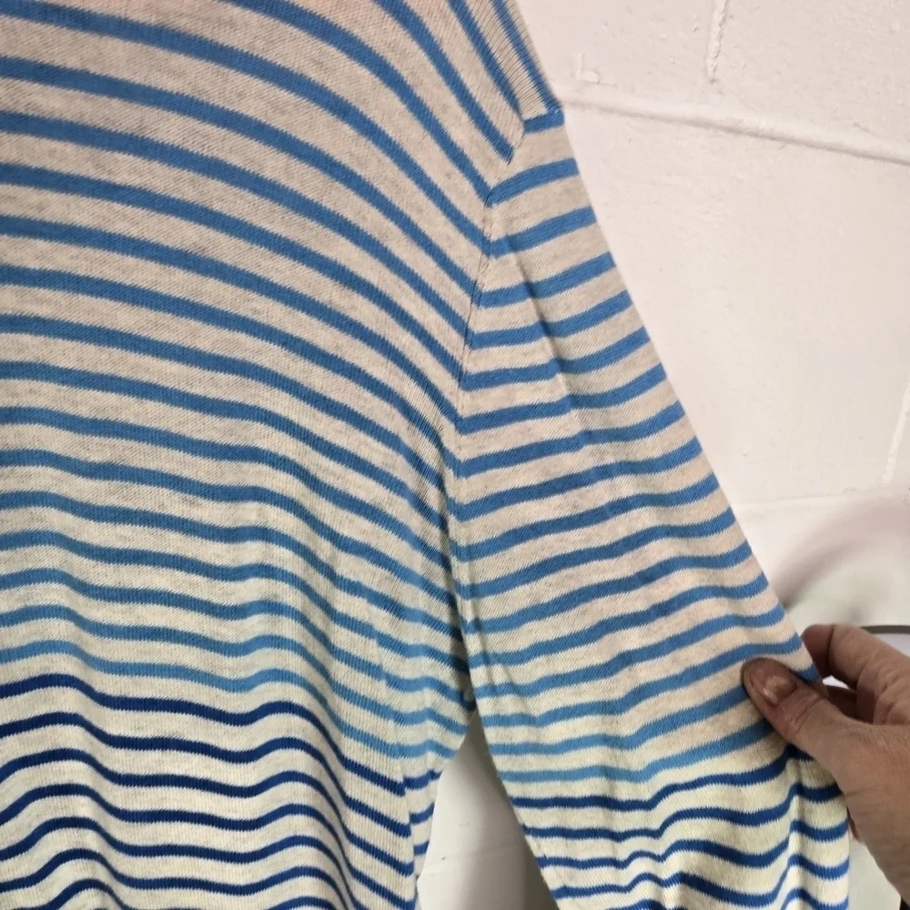 Scotch & Soda striped cotton blend long sleeve sweater